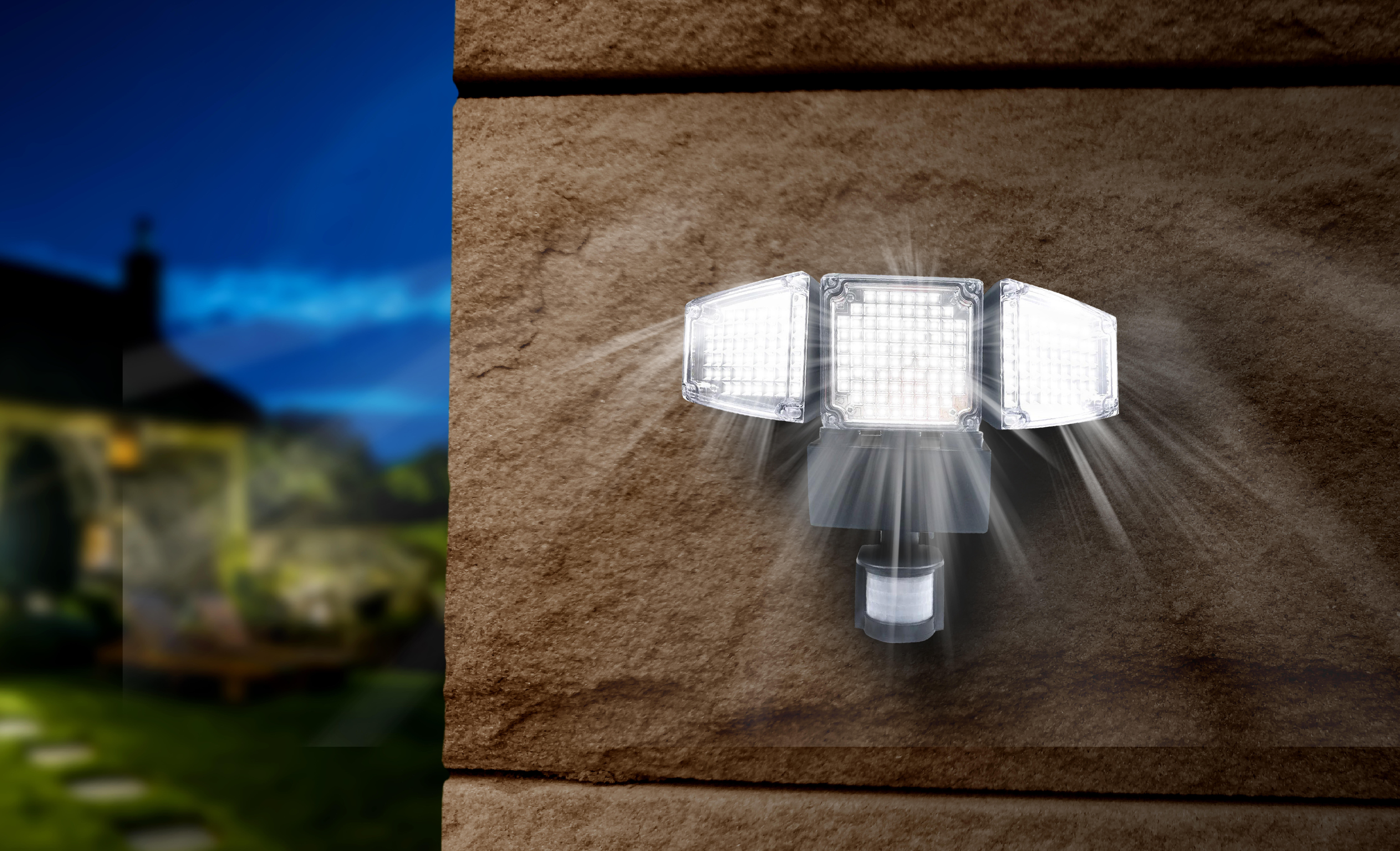 Projecteur à détection solaire Blackburn 1500 Lumens noir LUMIJARDIN - 2