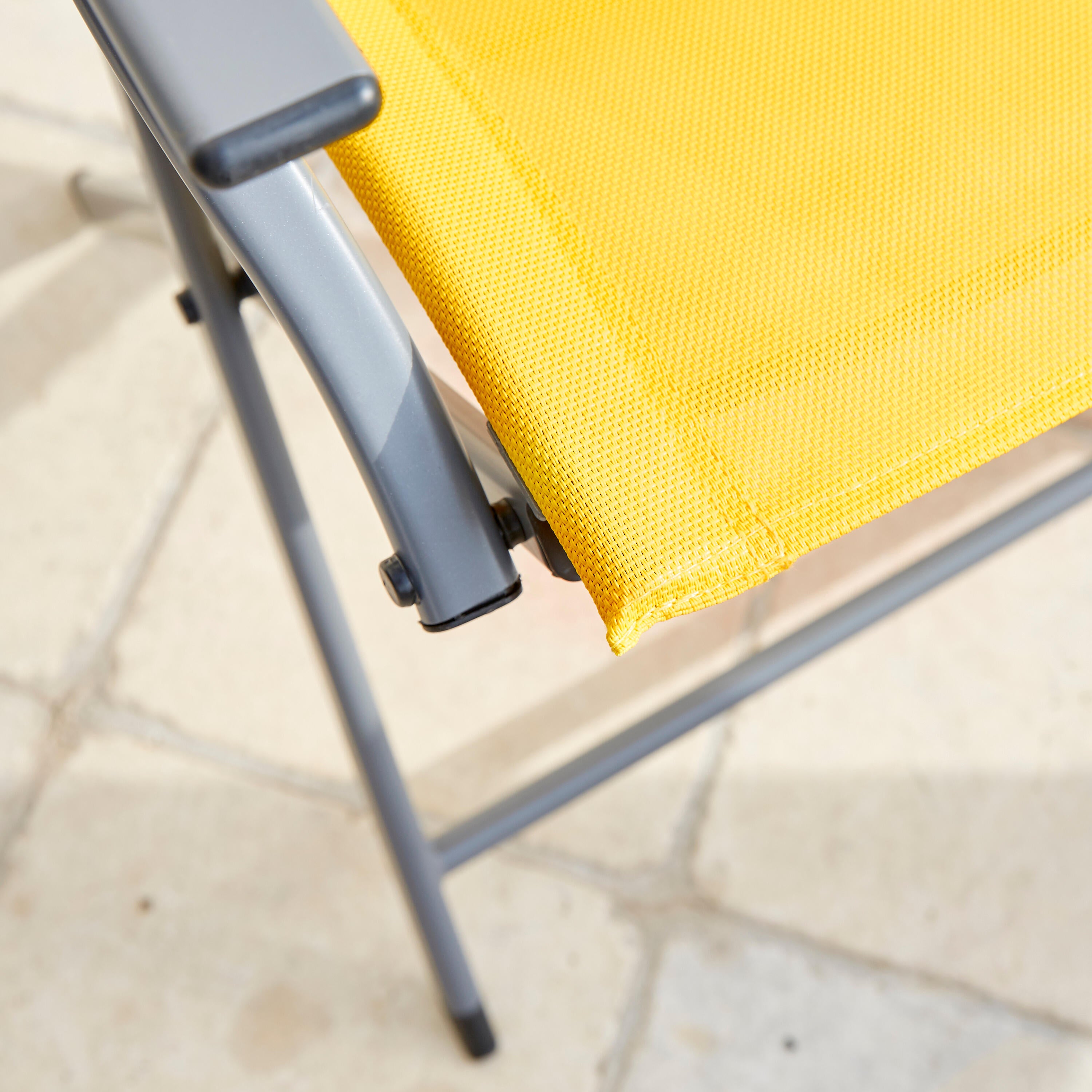 Fauteuil de jardin NATERIAL Emys en acier jaune / doré - 11