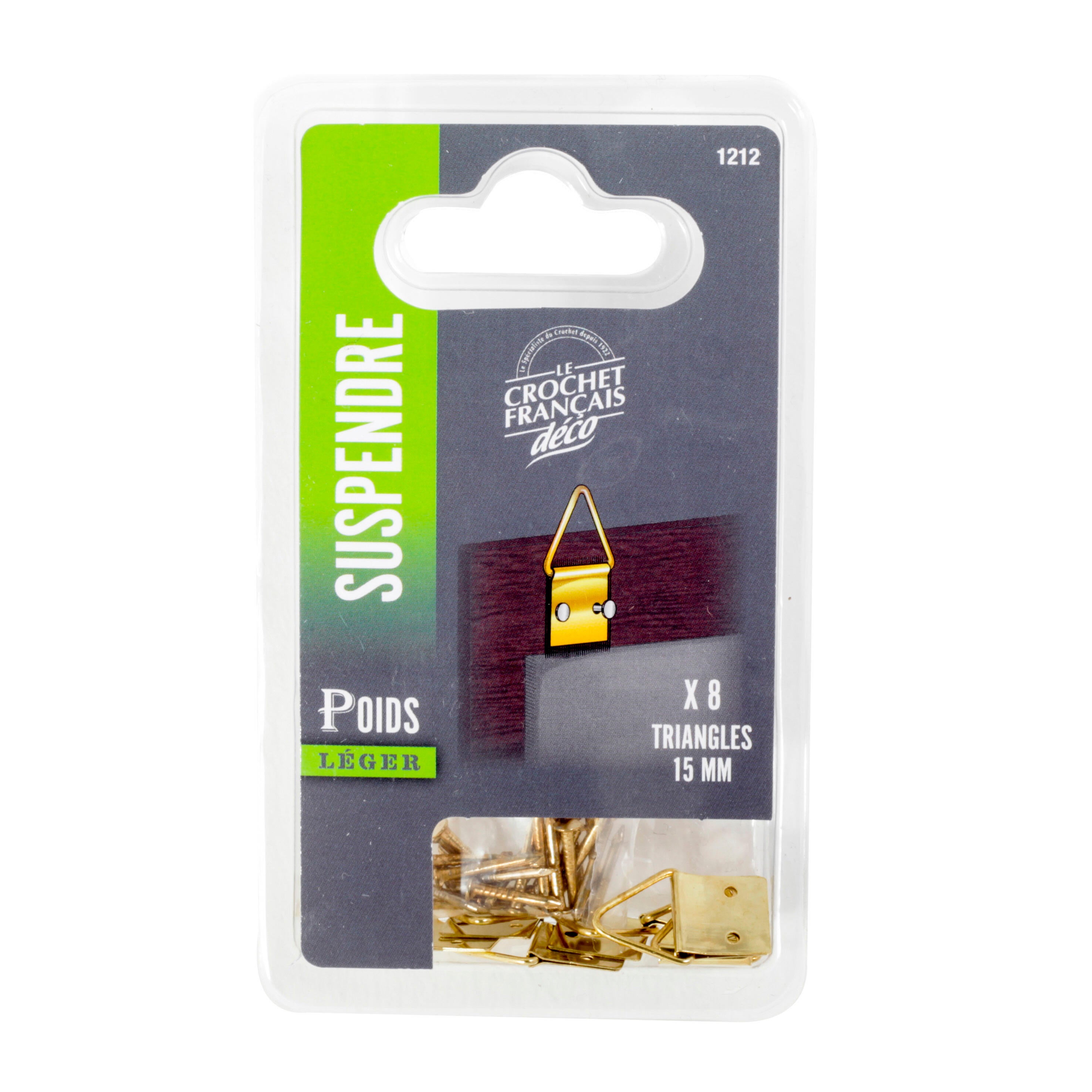 Lot de 8 tringles d'accrochage LE CROCHET FRANCAIS H.24 x l.15 mm - 2