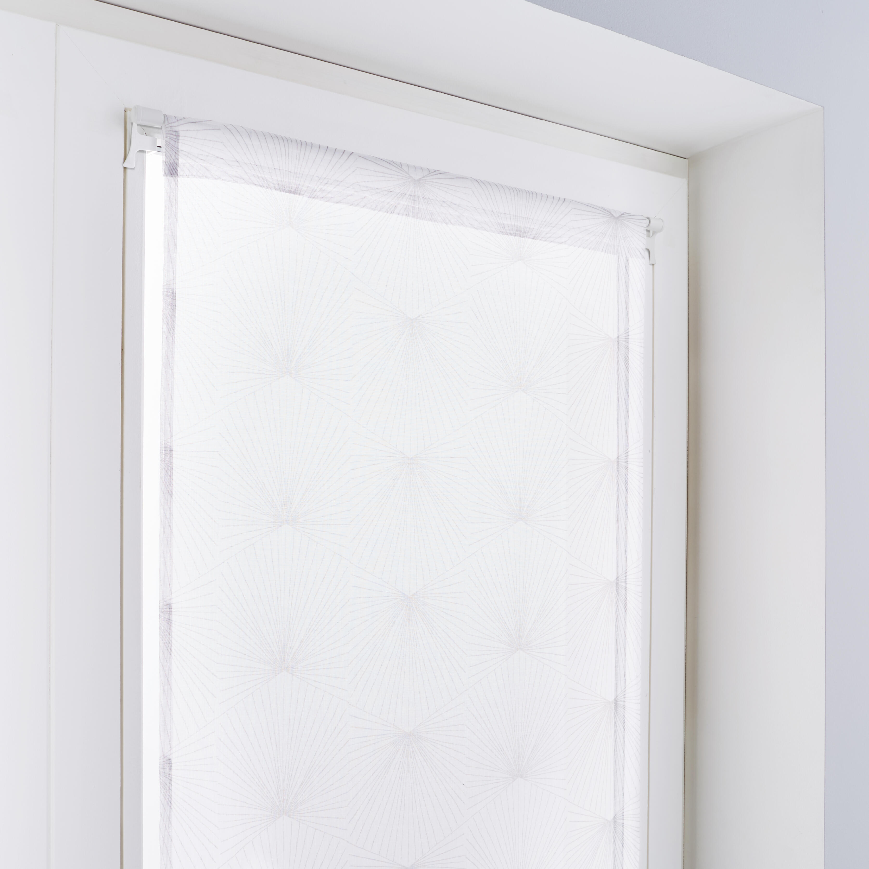 Kit de barre de vitrage sans perçage blanc Nubo, L.50 - 80 cm, diam.9 mm, INSPIR - 3