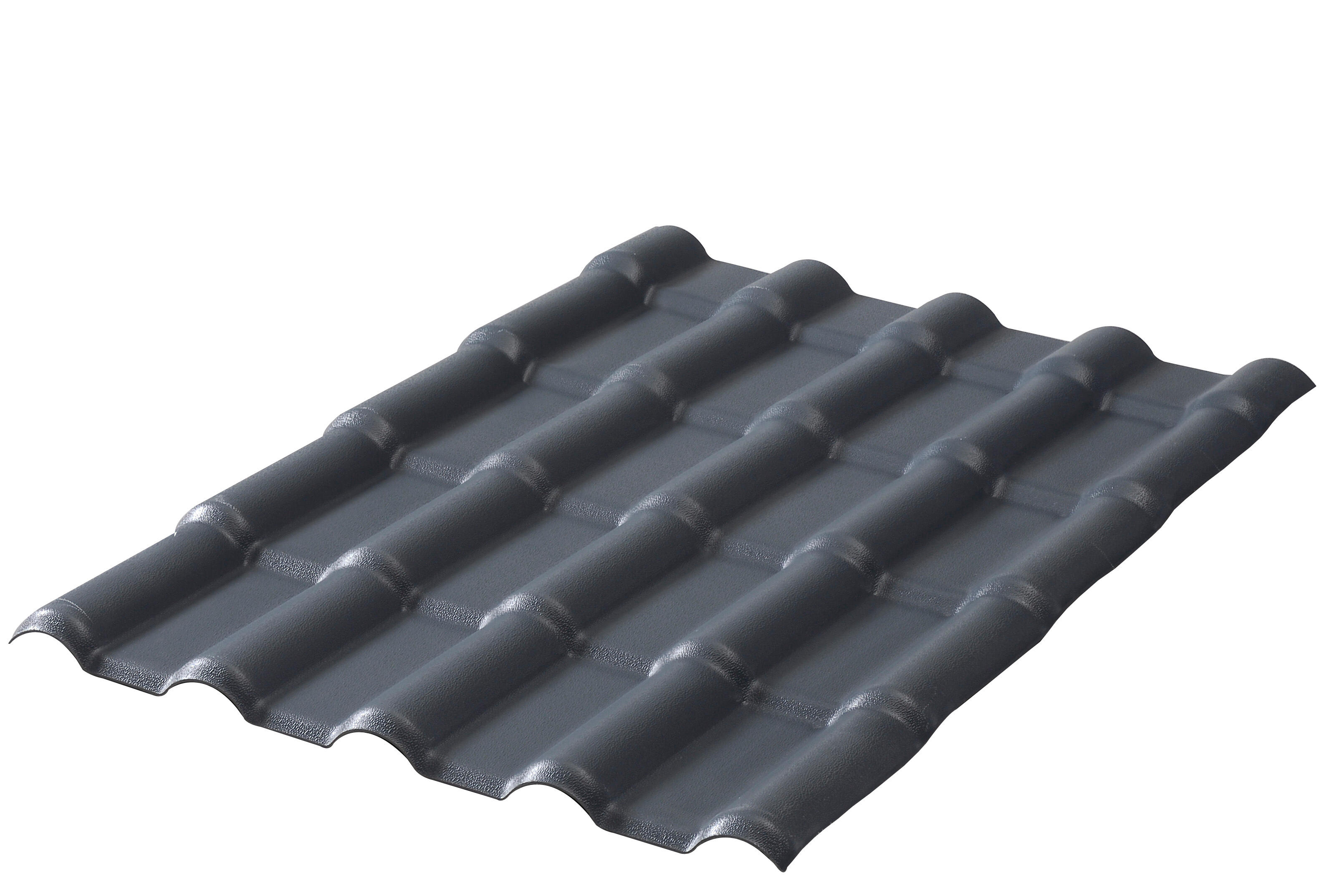 Plaque de toiture onde hollandaise plastique gris l.0.75 x L.2.22 m COVERITE - 2