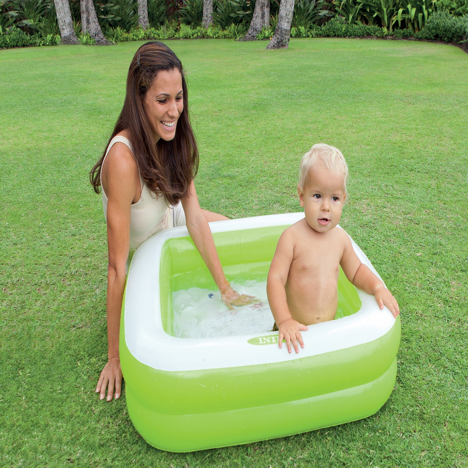 Piscine pataugette gonflable carrée INTEX 85 x 85 x 23 cm - 4