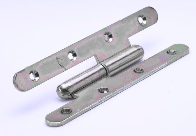 Paumelle inox bout rond HETTICH, L.110 x l.55 mm, gauche