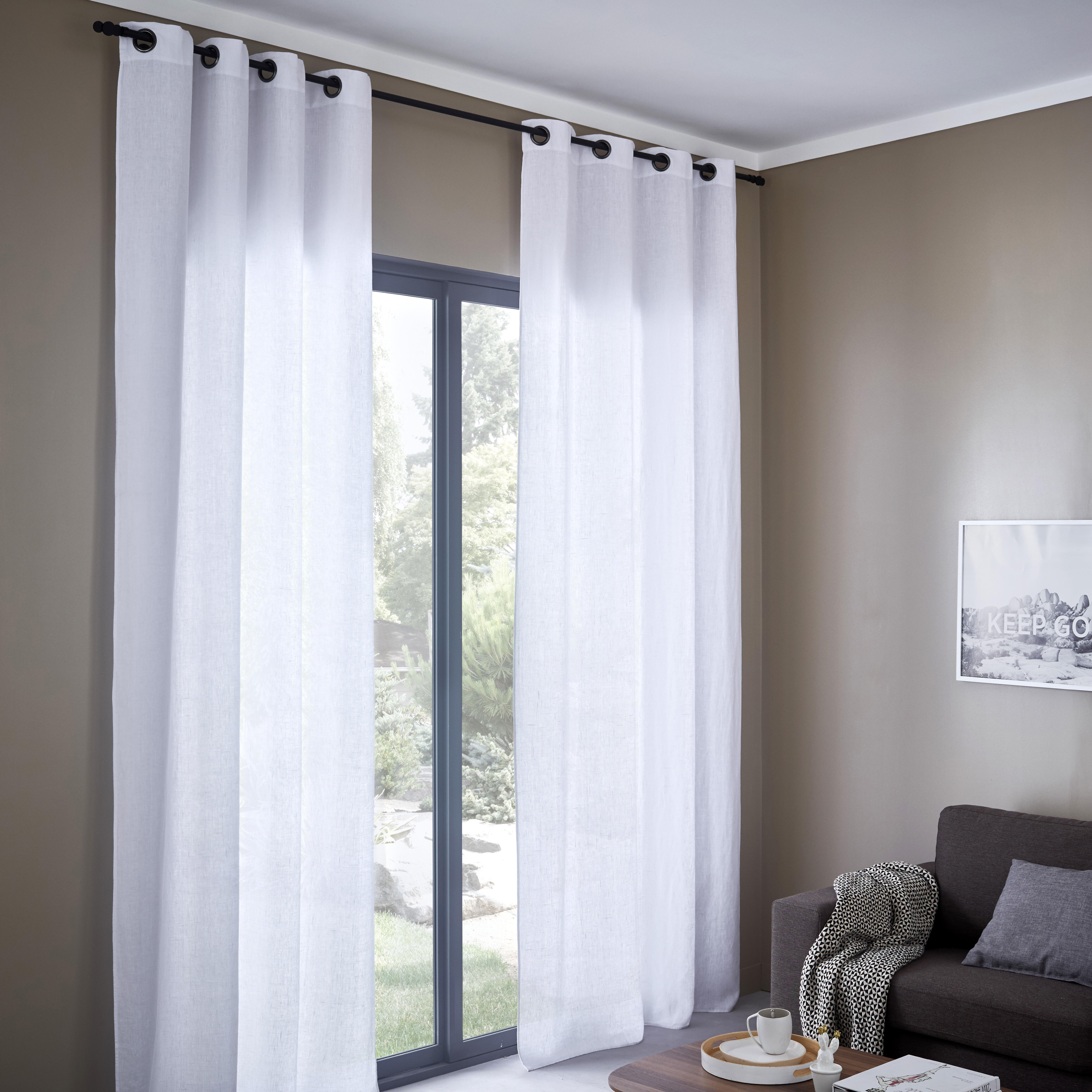 Support tringle à rideau Design, 20 mm noir lisse INSPIRE - 4