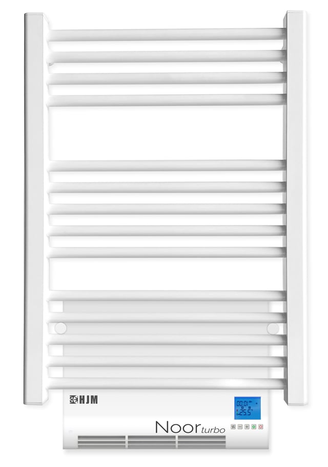 Sèche-serviettes électrique soufflant HJM 500+1000W H.79x l.50.5cm Noor turbo