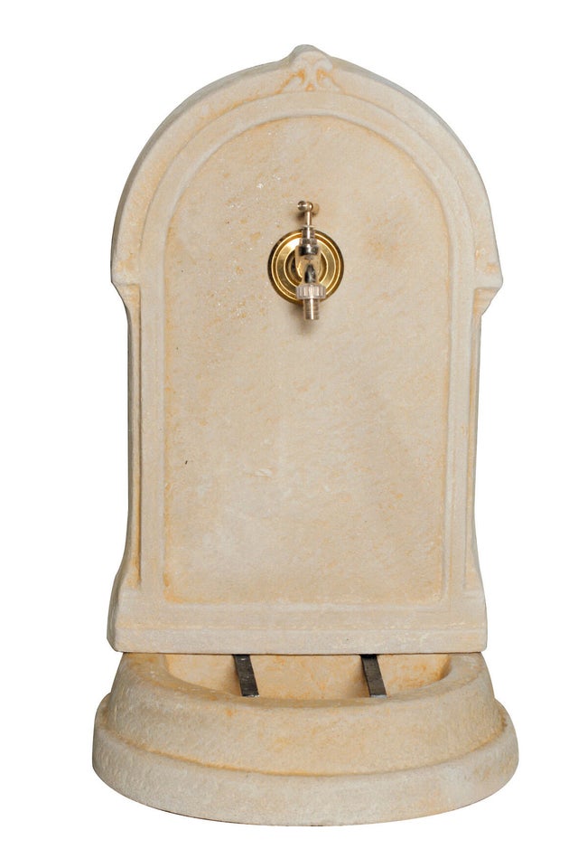 Fontaine de jardin en pierre reconstituée ton pierre Alizé