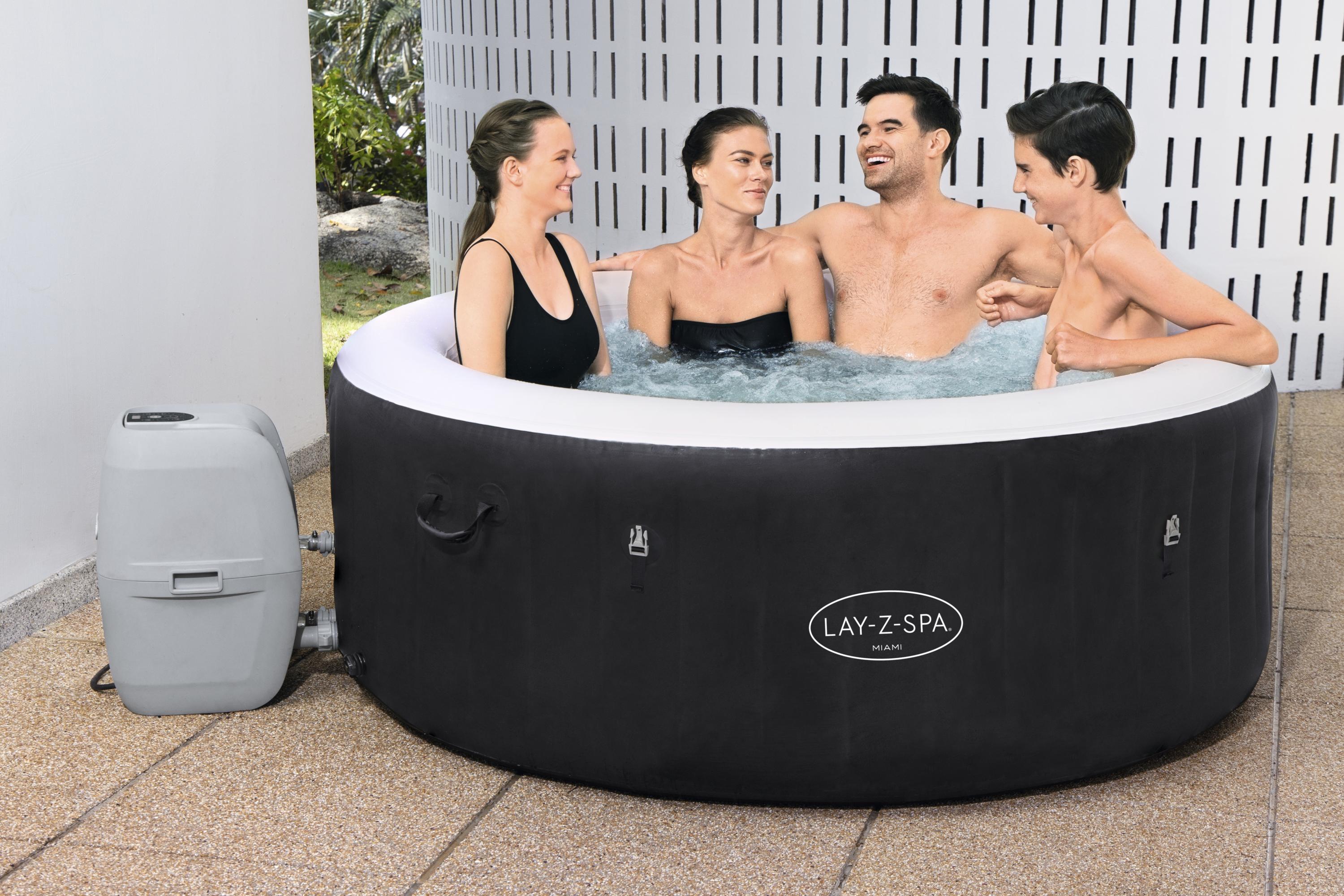 Spa gonflable LAY-Z MIAMI BESTWAY, 2/4 places, rond - 2