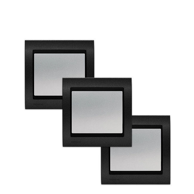 Lot De 3 Interrupteurs En Ligne Noirs 250V 10A - Avec Voyant LED, Pour Lampe De Table, Petit électroménager - Sécurité Et Facile à Installer