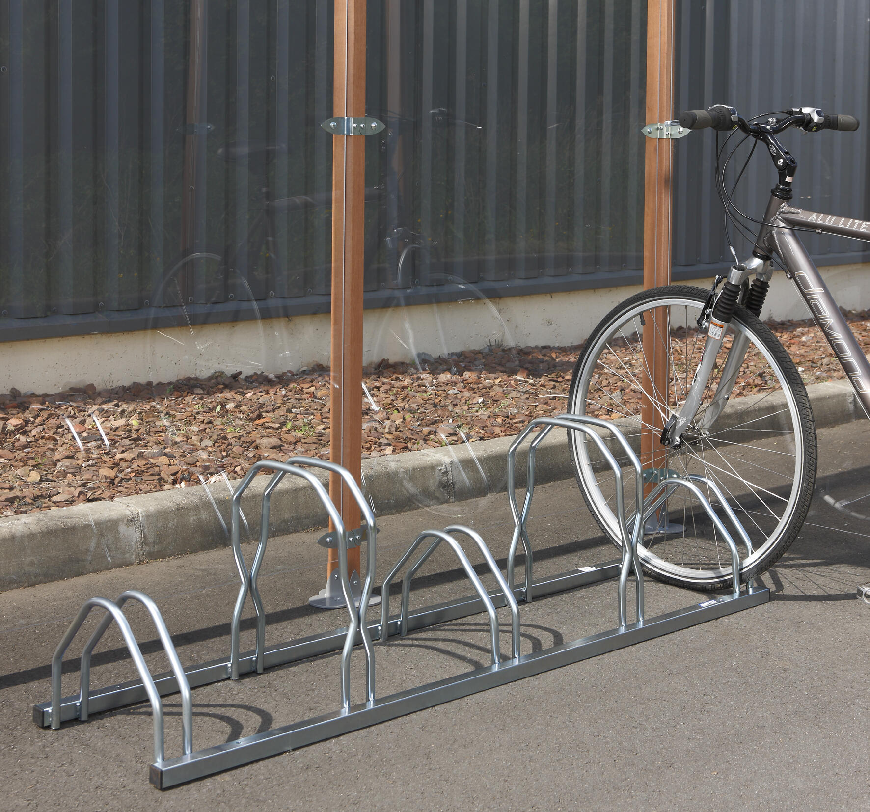 Support à vélo à poser MOTTEZ 5 vélos, H.49 x l.160 x P.39 cm - 3