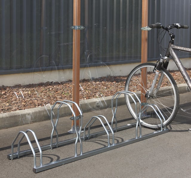 Supporto bicicletta da pavimento per 5 posti L 160 x H 49 cm