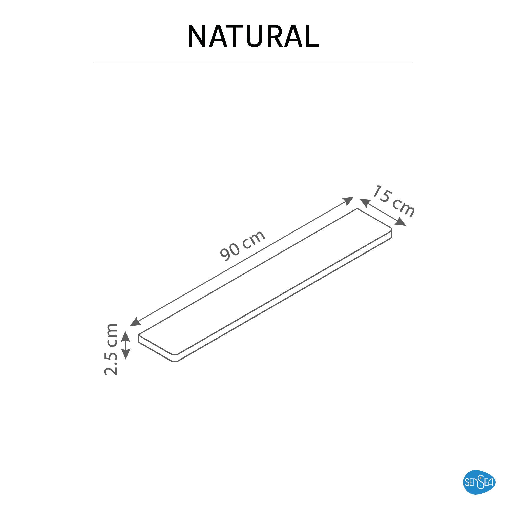 Tablette bois L.90 cm natural - 5