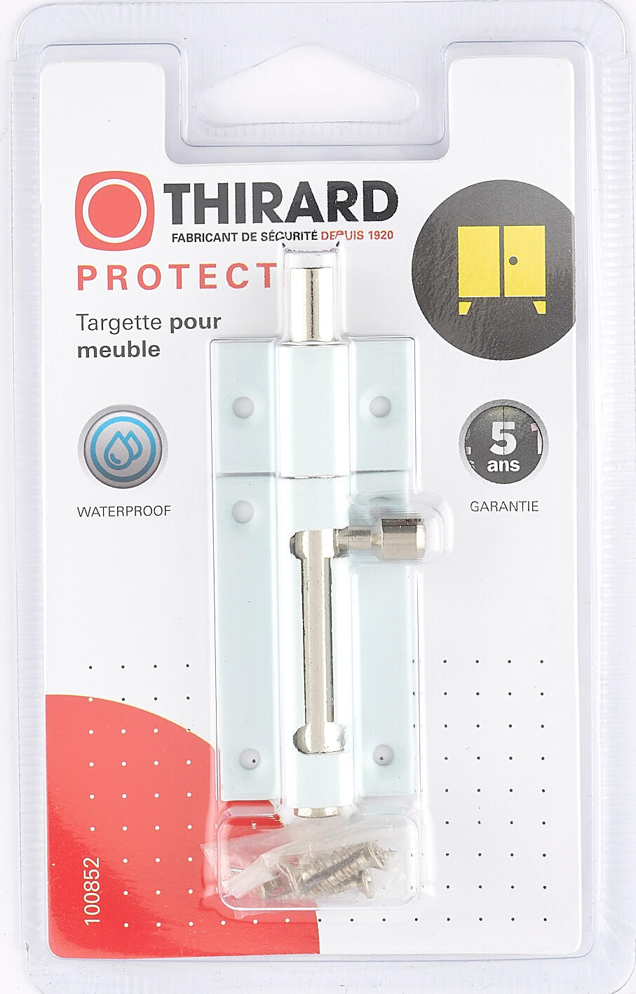 Verrou THIRARD, laiton verni blanc - 2