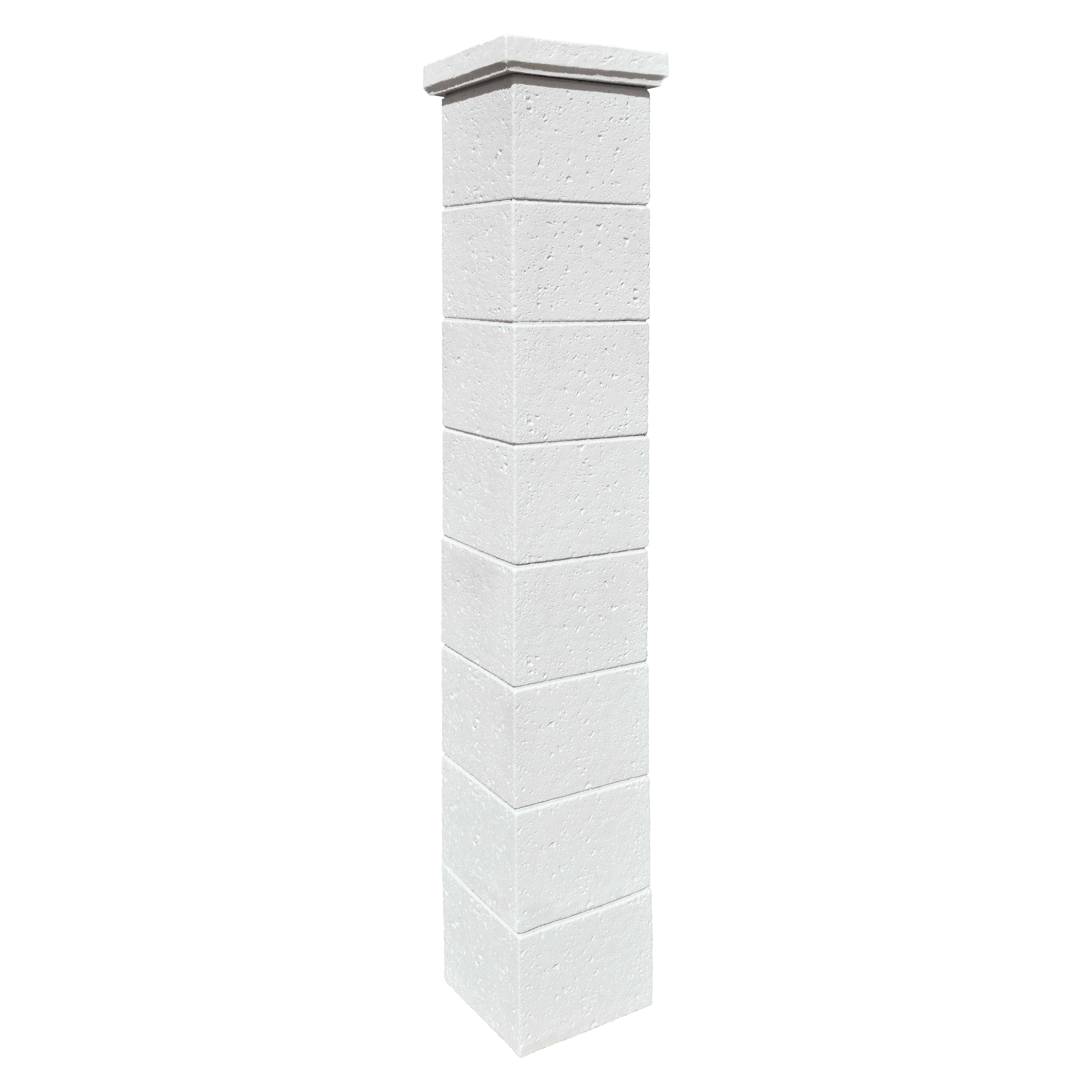 1 kit pilier Gascogne blanc, H.2,11 m - 2