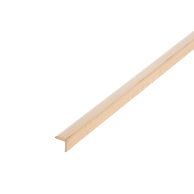 Baguette d'angle sapin sans noeud, 28 x 28 mm, L.2.5 m
