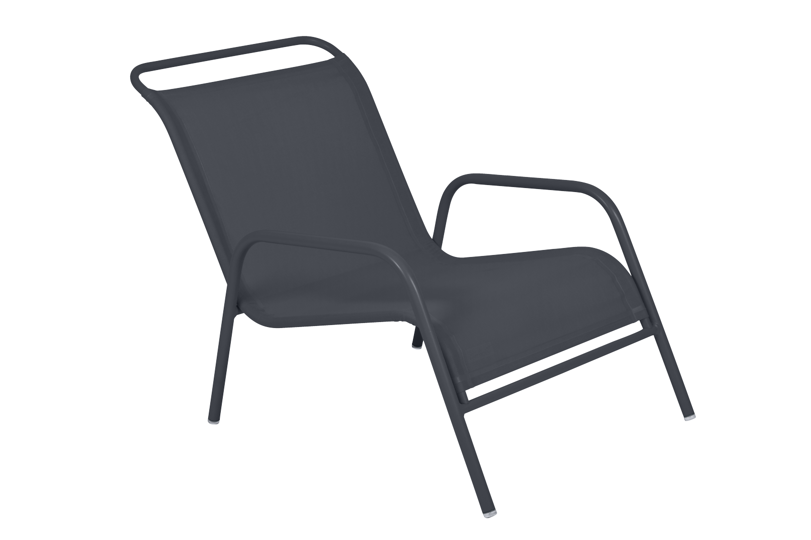 Fauteuil bas de jardin FERMOB Coolside en acier noir | Leroy Merlin