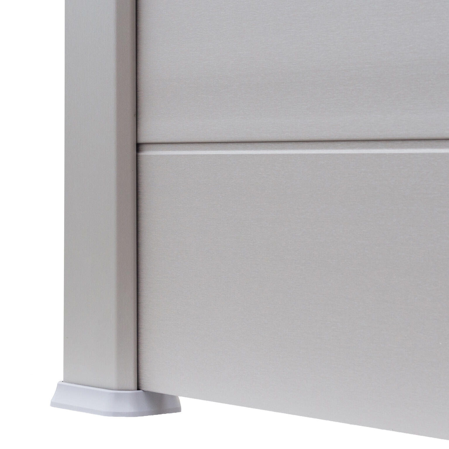 Poteau PVC texturé Clea gris, l.6 x P.9 x H.230 cm - 2
