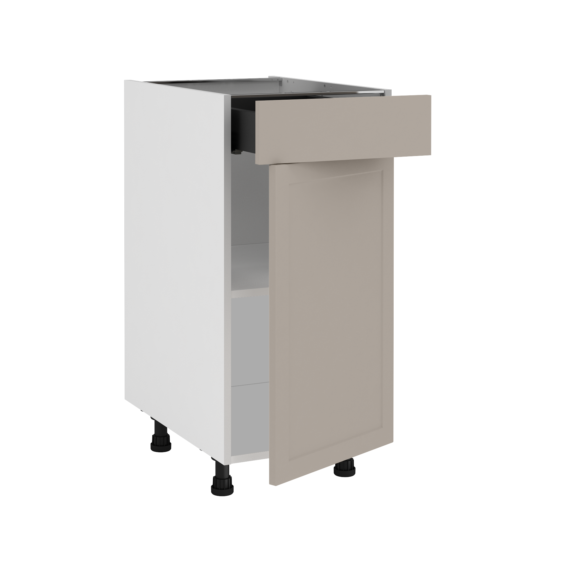 Szafka kuchenna stojąca kompletna Newport 40 cm taupe 1 szuflada Delinia iD