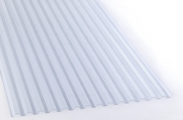 Plaque de couverture, ondulé , transparent, l.109 x L.300 cm, Ep.0.8 mm