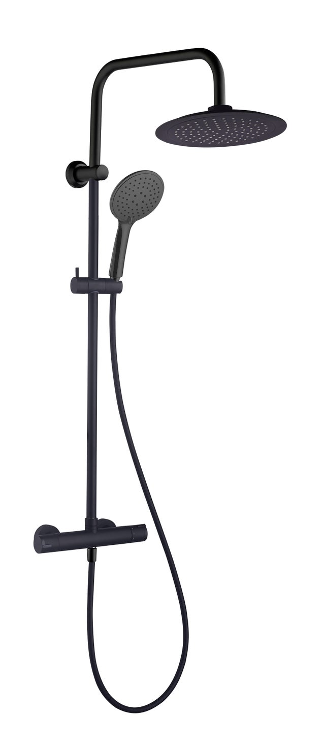 Colonne de douche thermostatique - Noir - Essegoia