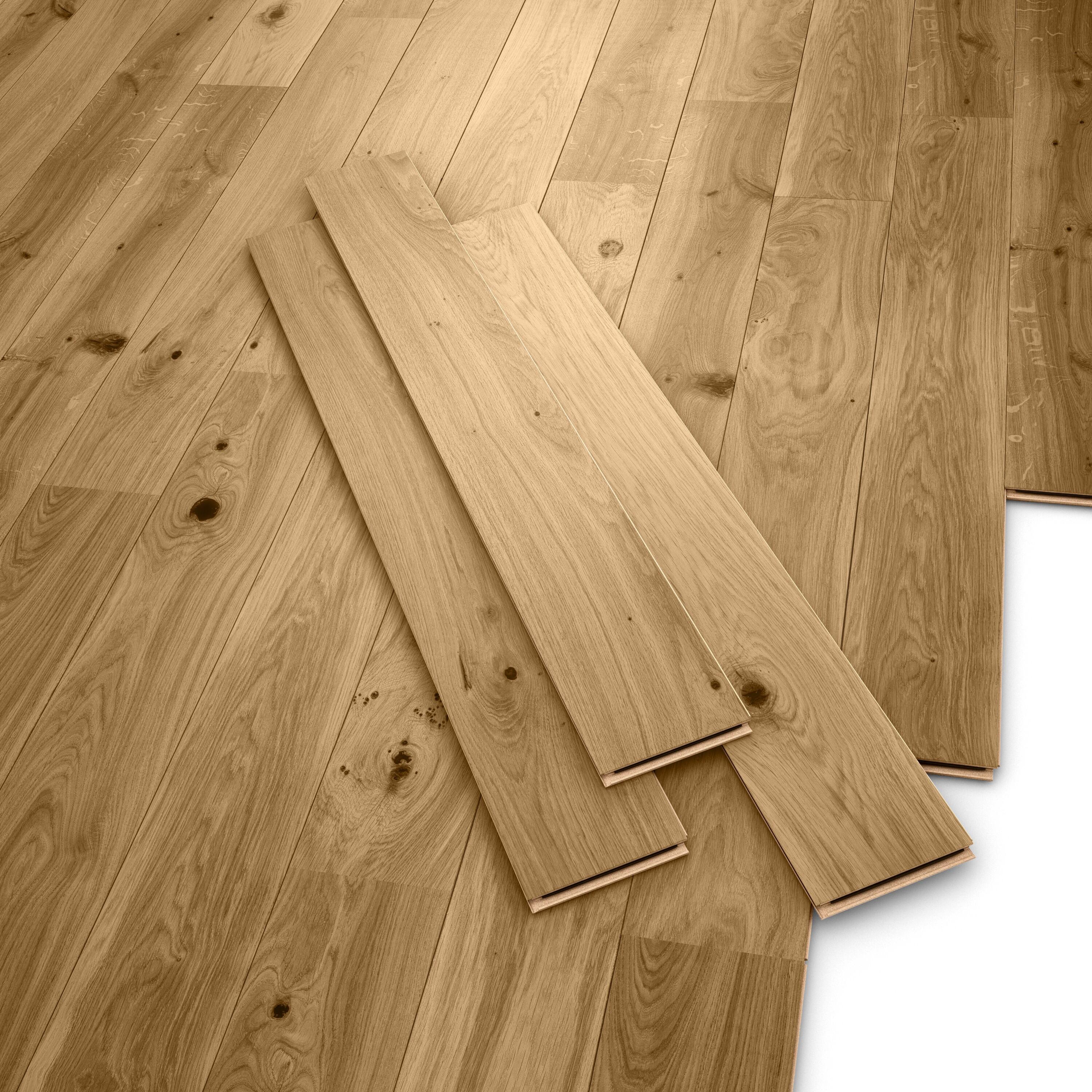 Parquet contrecollé chêne blond bohème vitrifié L BEAULIEU FLOORING, l.16.4 cm - 2