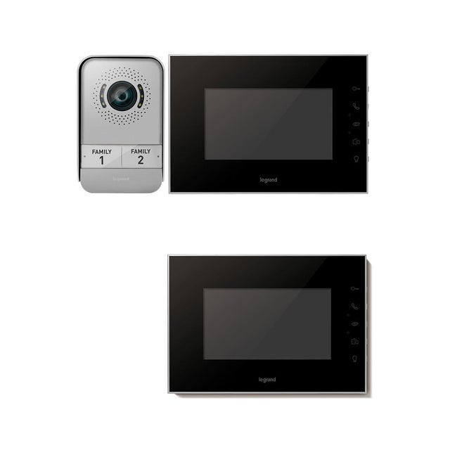 Pack visiophone 1 platine et 2 écrans filaire, LEGRAND Miroir