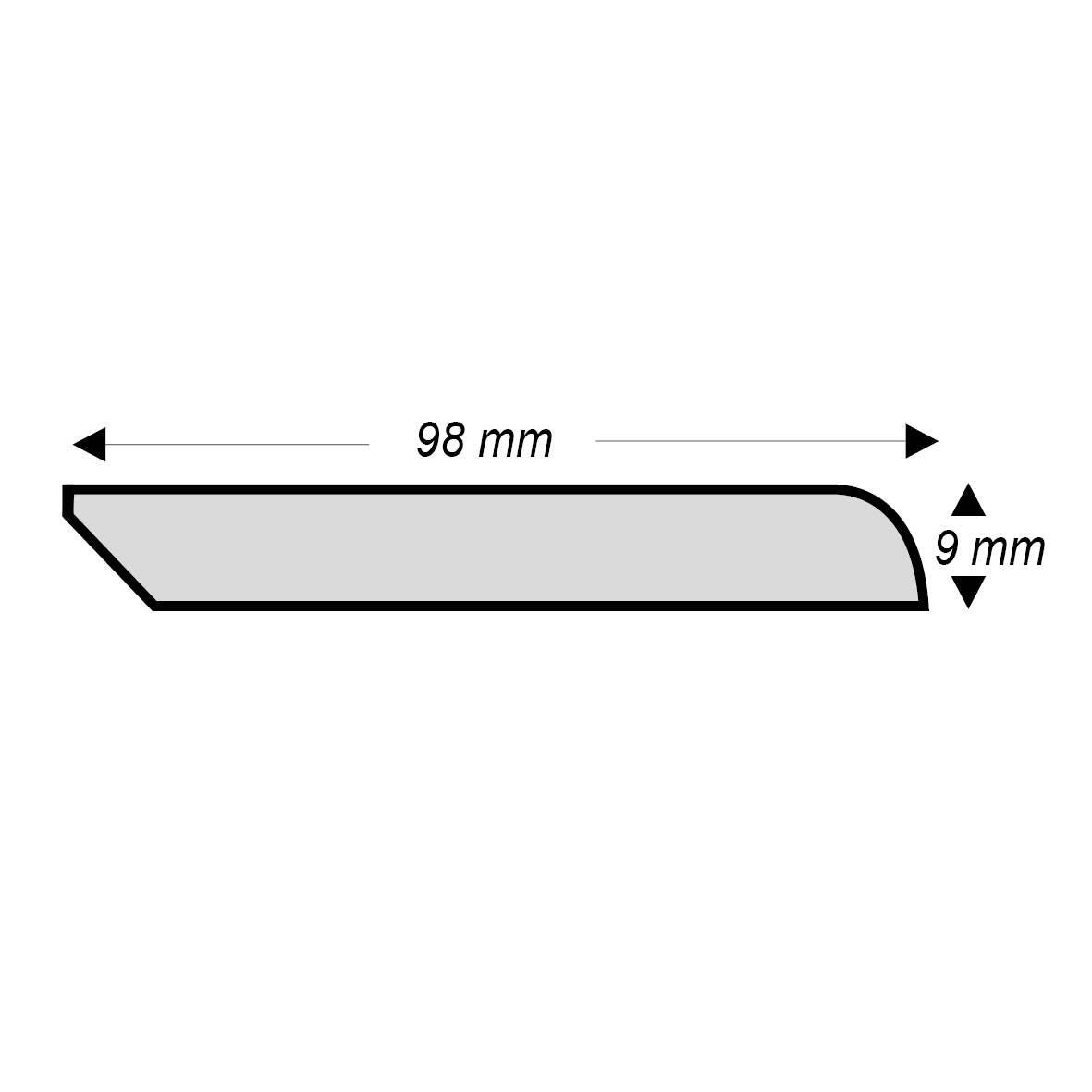 Plinthe médium (MDF) arrondie prépeint blanc, 9 x 98 mm, L.2.44 m - 3