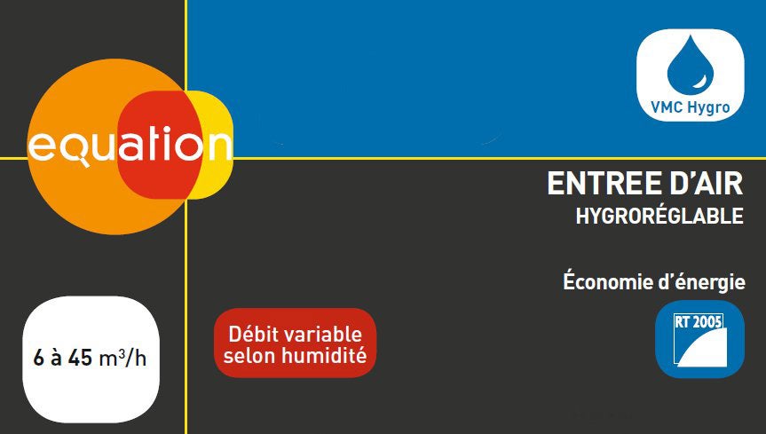 Entrée d'air hygro pvc EQUATION Ea hy/b - 5