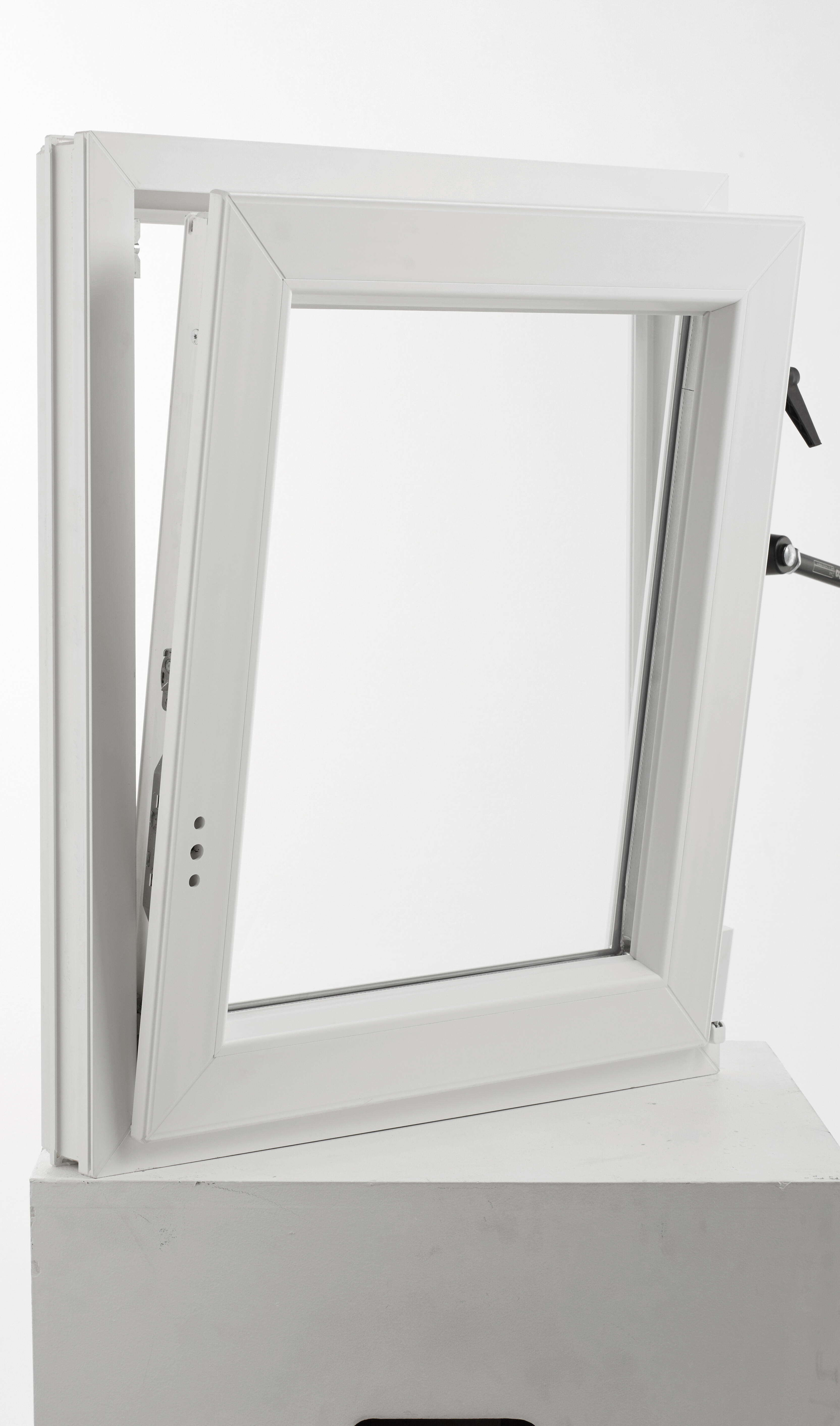 Fenêtre oscillo-battant PVC Essentiel H.75xl.60cm 1 vantail tirant D blanc - 7