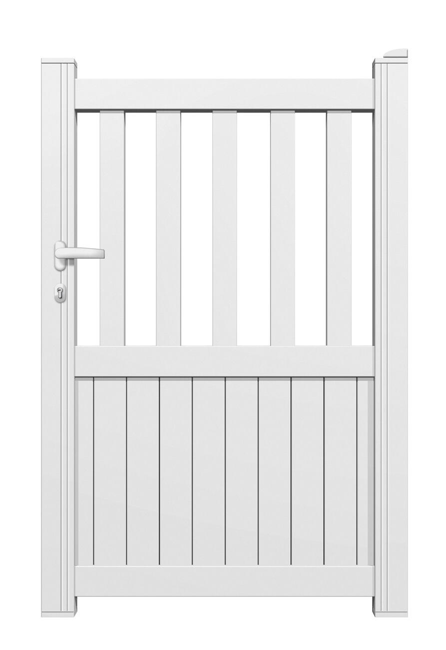 Portillon battant PRIMO Zorn, l.100 x H.140 cm, blanc - 2