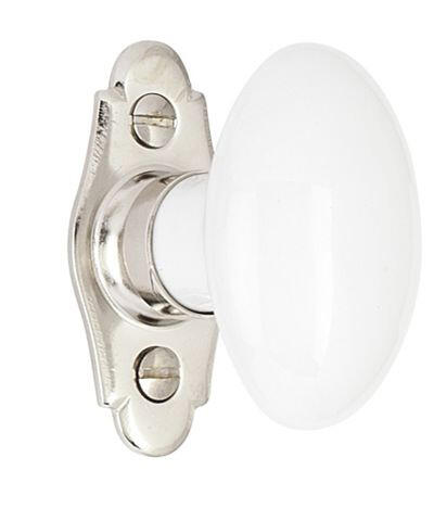 Poignée de fenêtre MERIGOUS, porcelaine nickelé blanc - 3