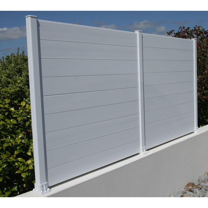 Lama de aluminio para valla o panel Klos-Up blanca 15x145 cm | Leroy Merlin