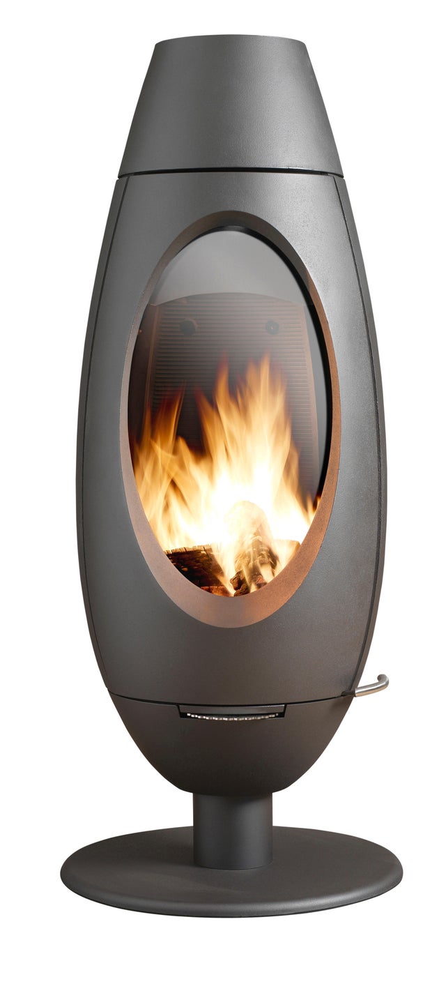 Poêle à bois INVICTA Ove noir, 10 kW