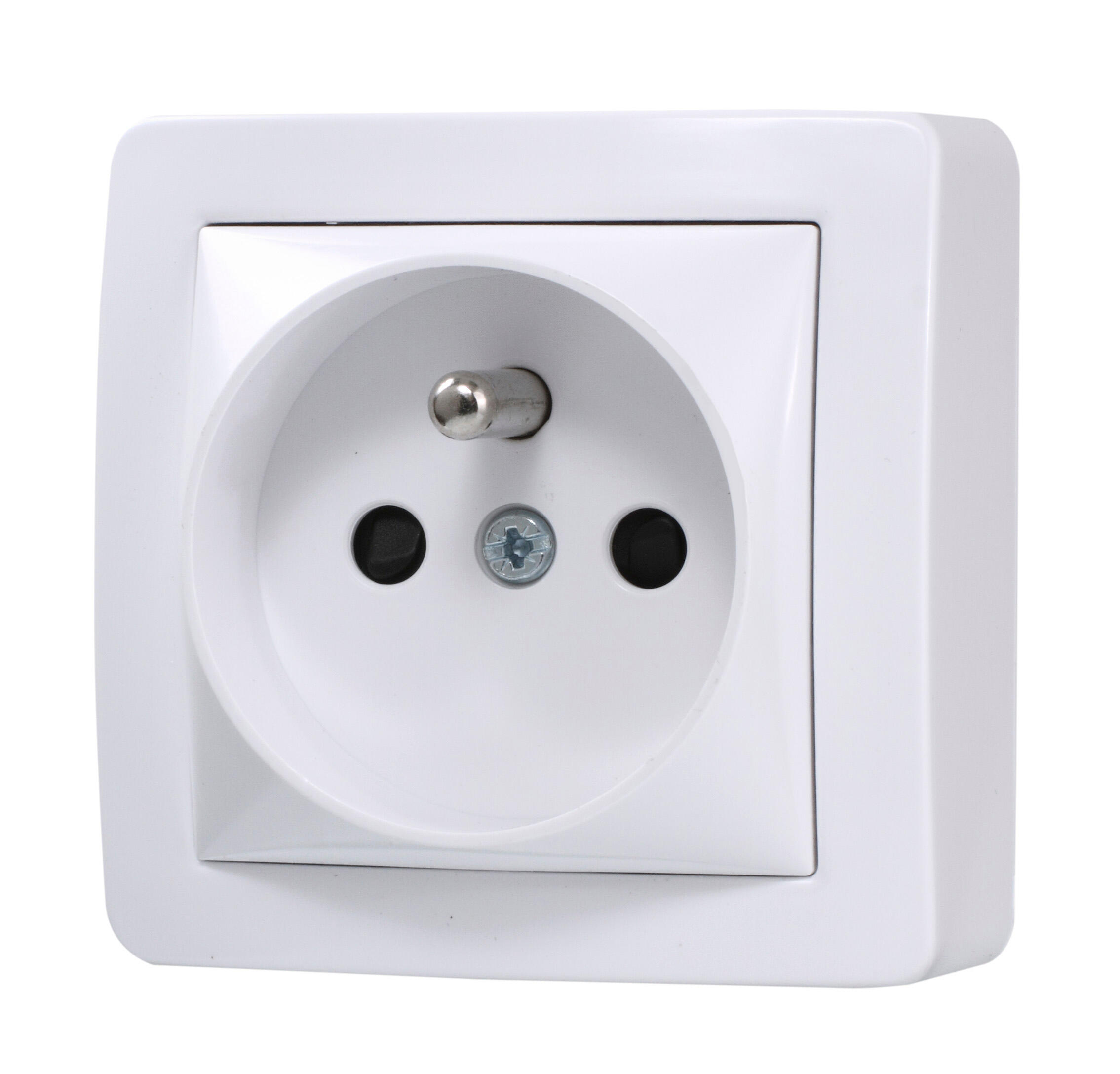 Lot de 5 prises avec terre saillie complet Alréa, SCHNEIDER ELECTRIC, blanc - 6