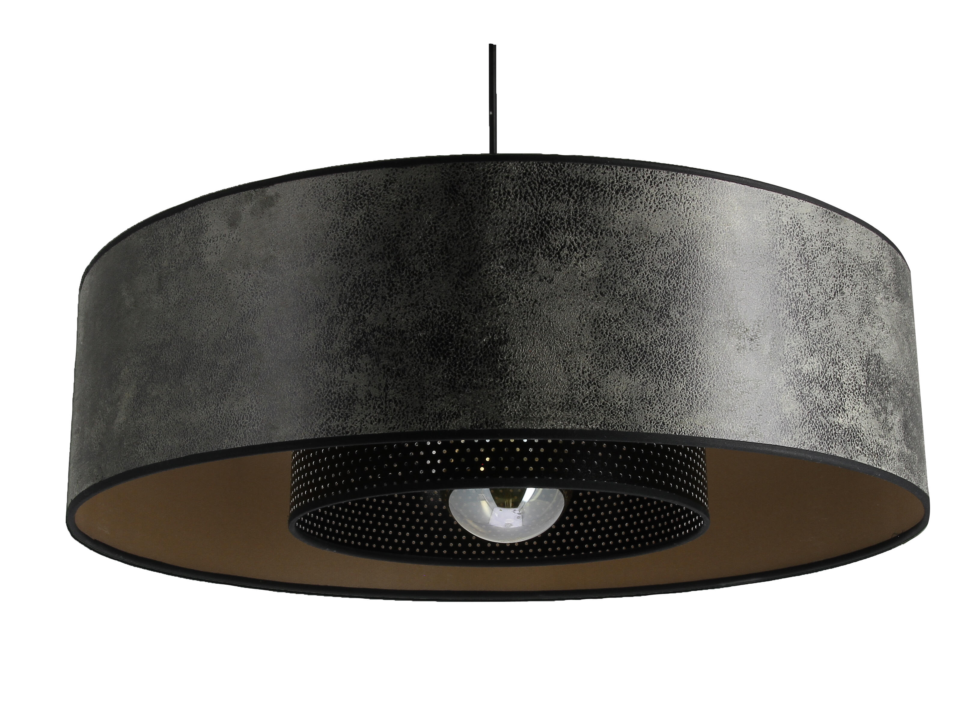 Suspension Club polyester, gris, Diam.58 cm, E27 - 2