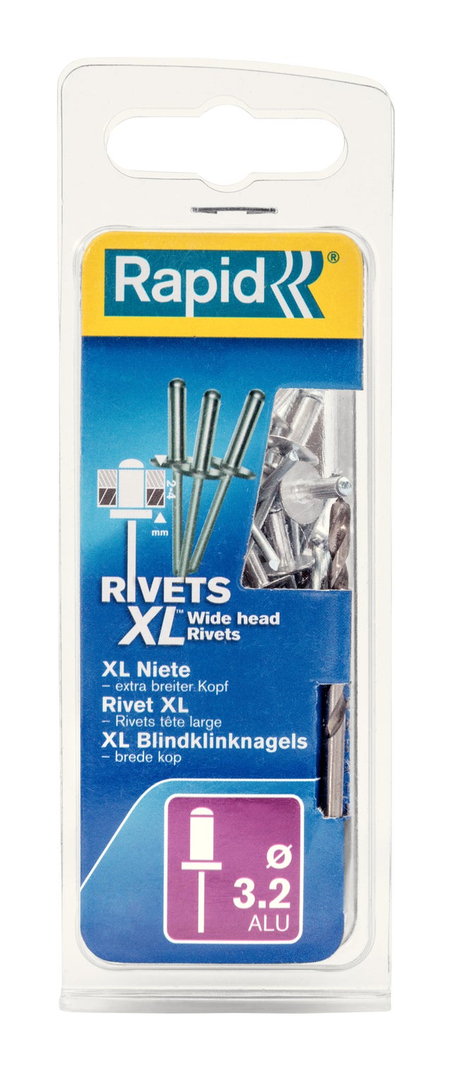 Rivets acier Diam.3.2 x H.8 mm RAPID