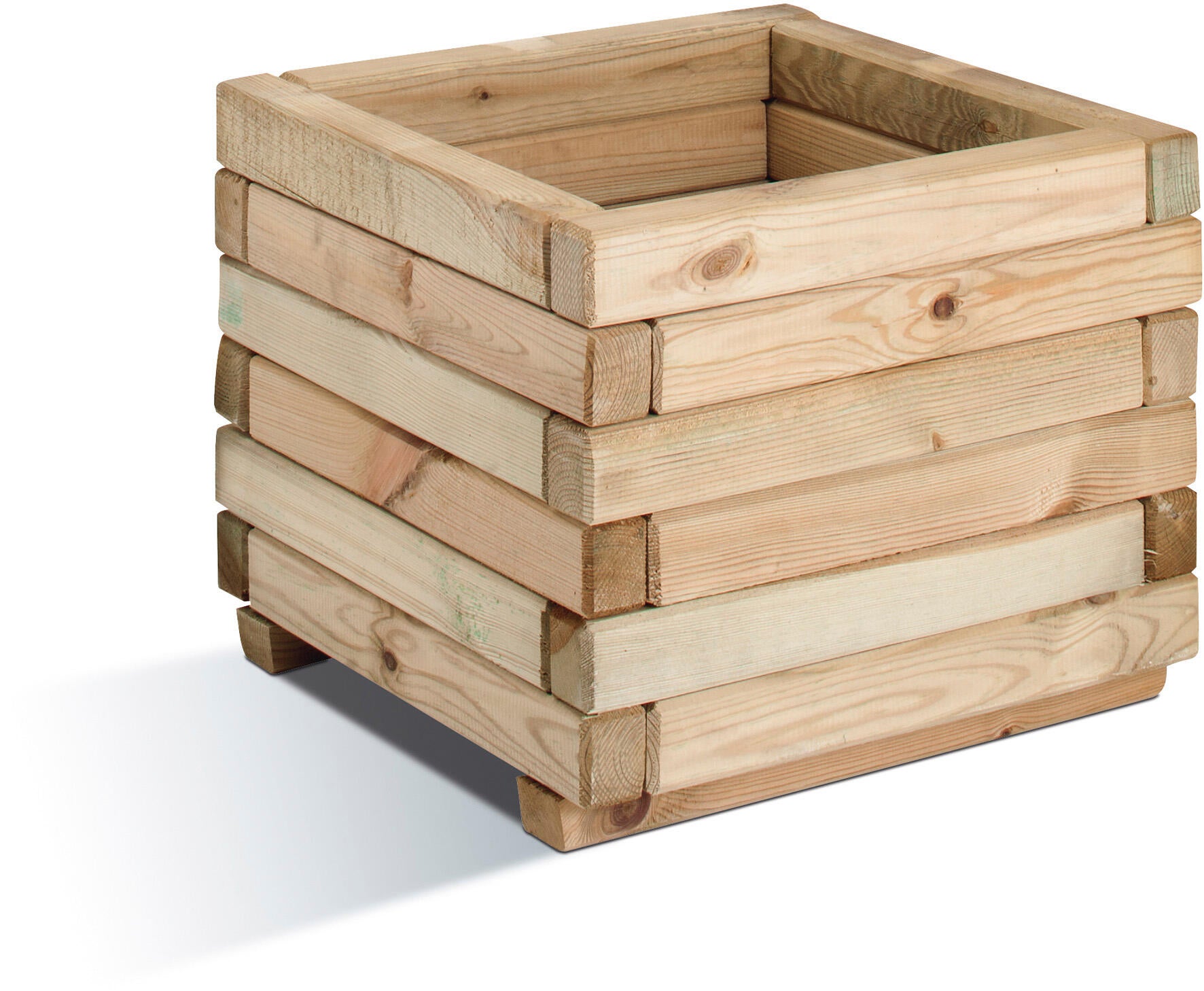 Bac Stockholm carré en pin traité BURGER CERLAND, L.40 x l.40 x H.33 cm