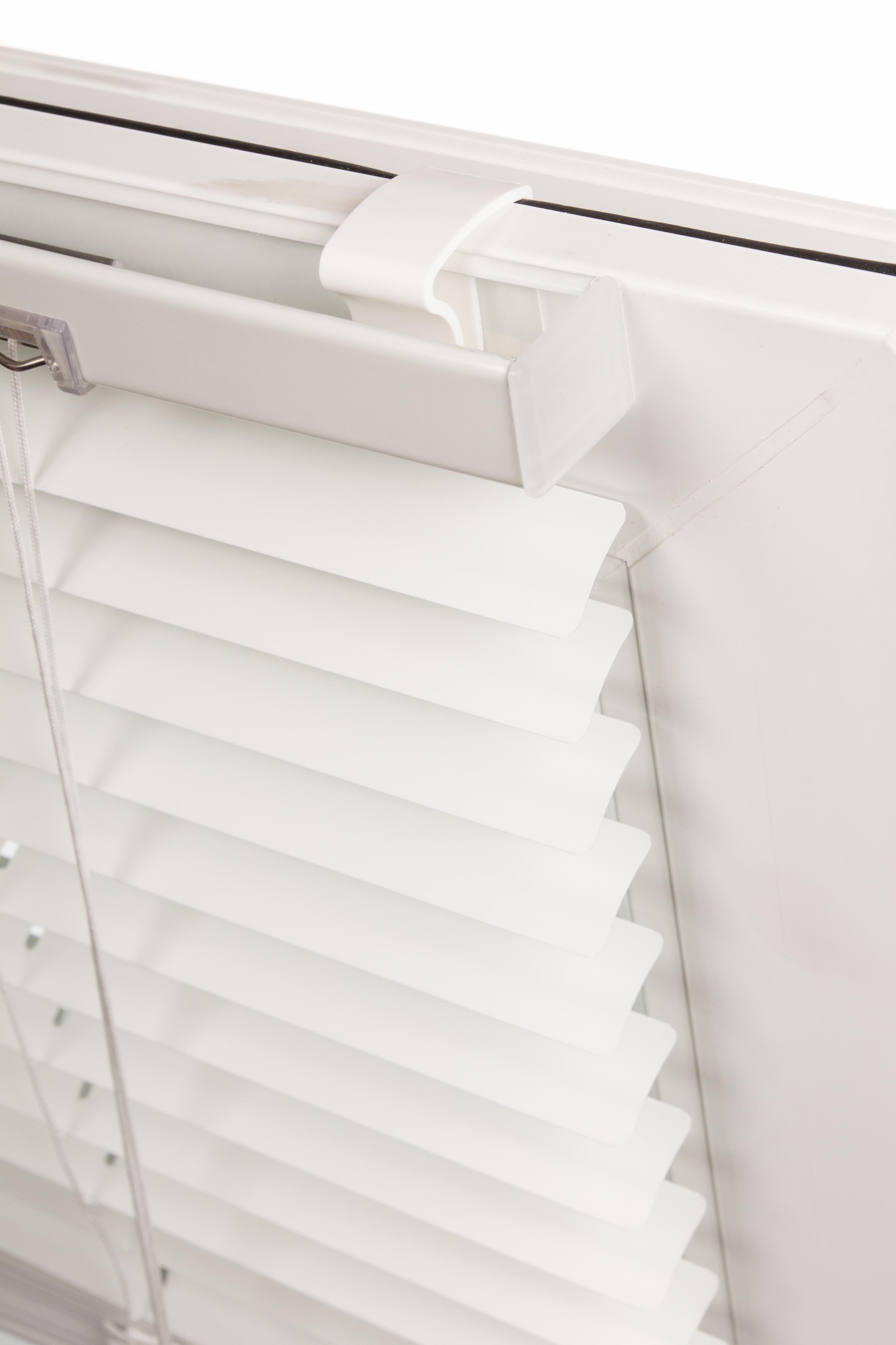 Lot de 3 supports sans perçage fenêtre Bois INSPIRE blanc pour store vénitien Leroy Merlin