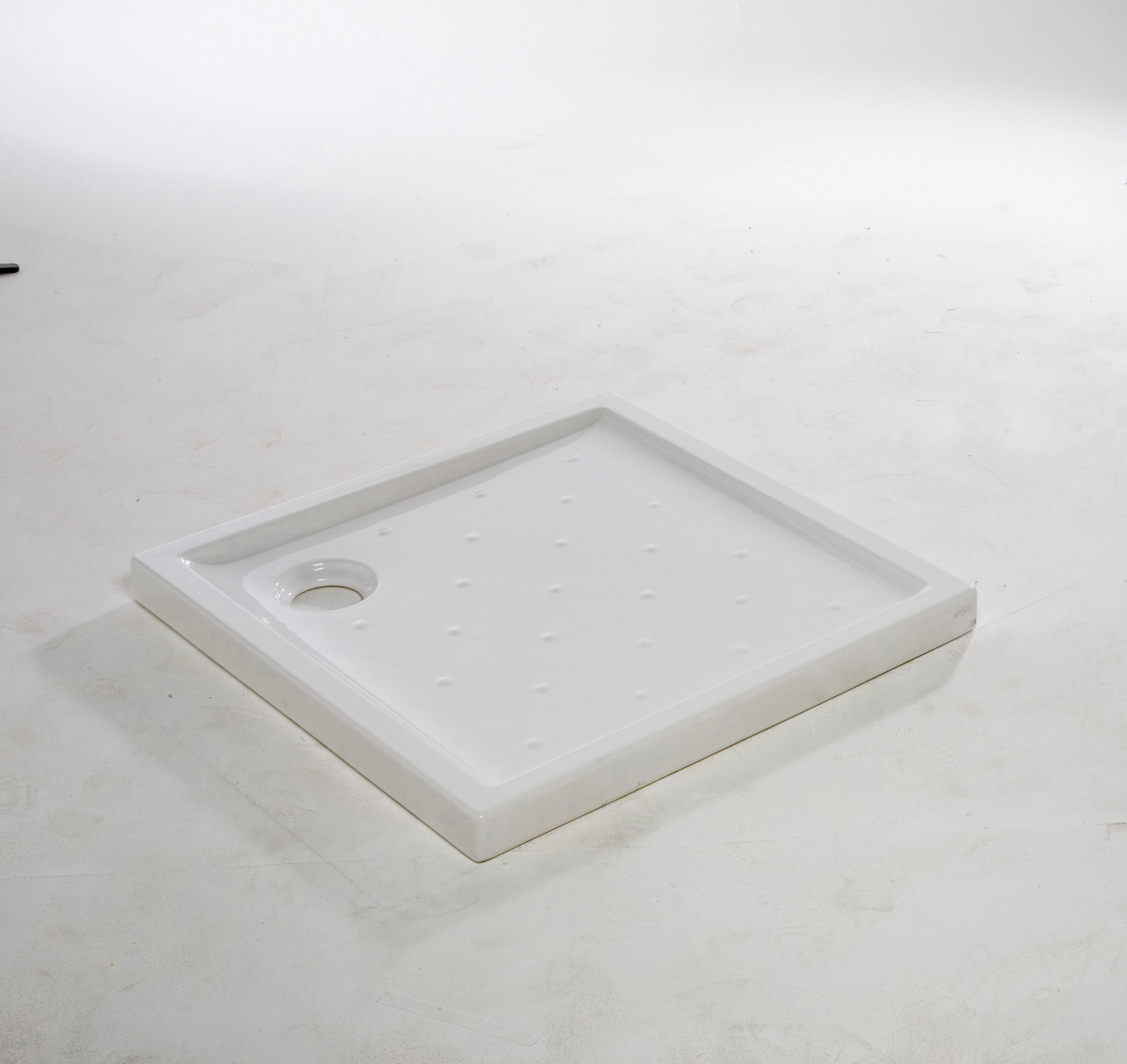 Receveur de douche grès émaillé blanc L.90 x l.90 Asca2 - 2