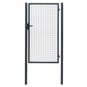 Portillon grillagé Garden+ gris, l.100 x H.175 cm