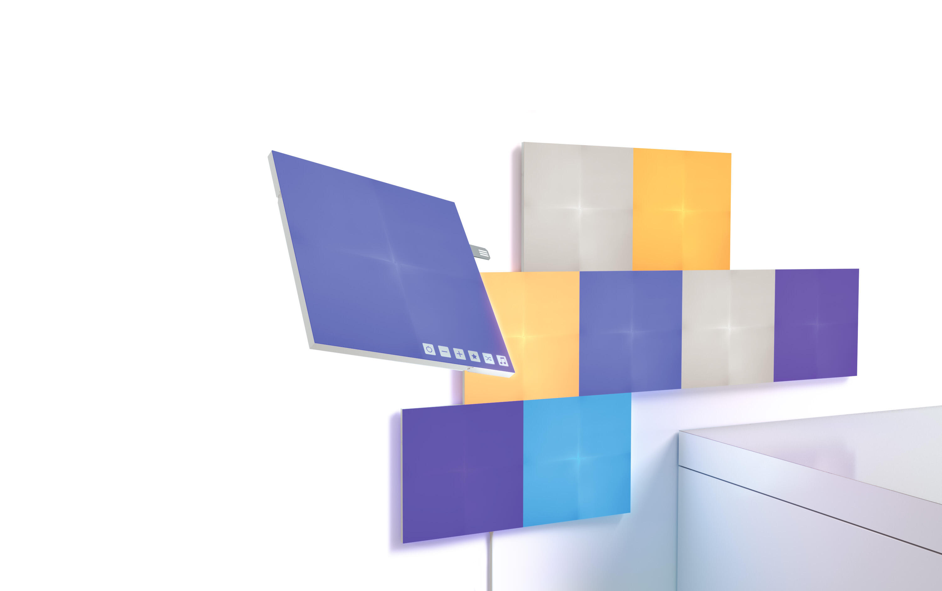 Nanoleaf Canvas - Pack de base - 9 panneaux lumineux LED - 4