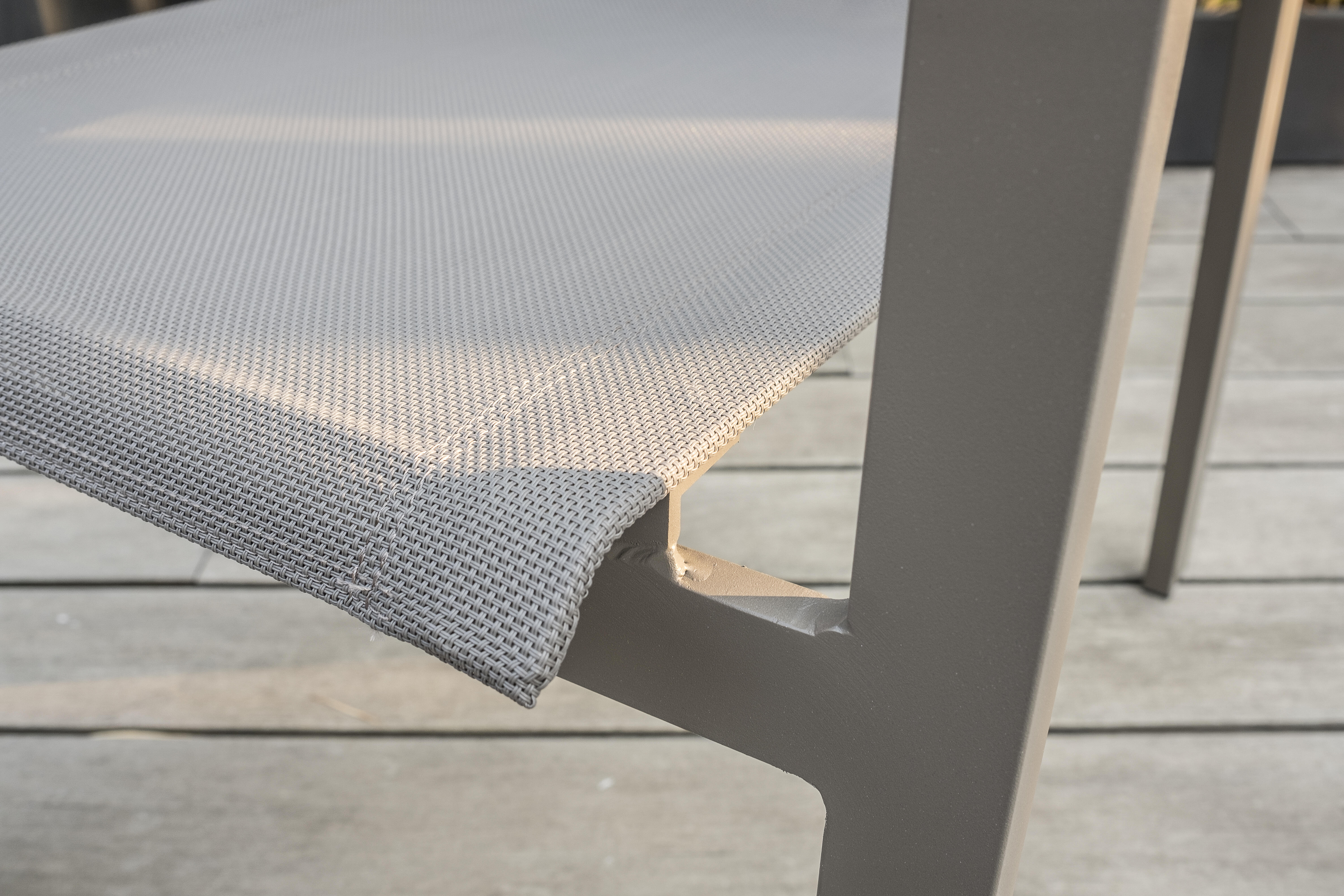 Fauteuil de jardin en aluminium Miami taupe - DCB GARDEN - 6