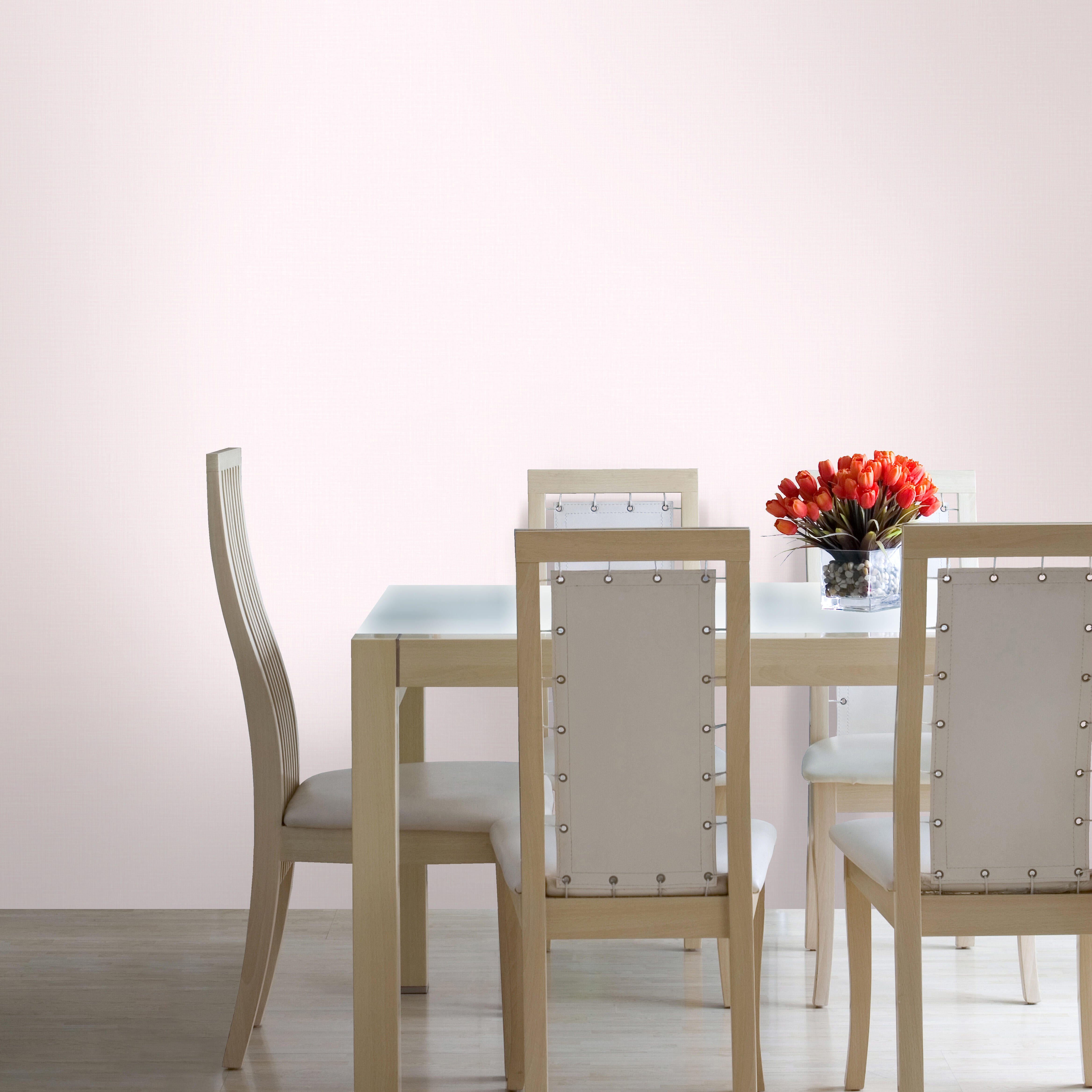 Papier peint vinyle Textile nacré rose blush - 5