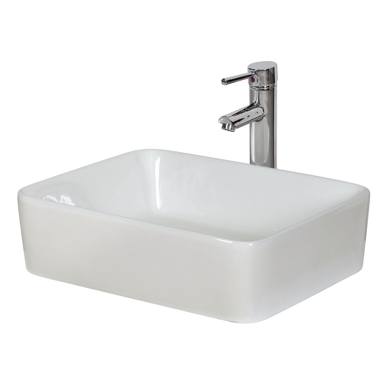vasque a poser ceramique clint rectangle  - 0