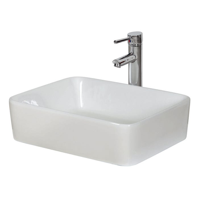 vasque a poser ceramique clint rectangle 