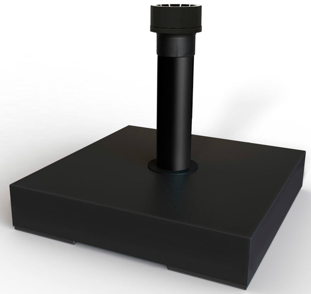 Pied de parasol rempli de béton HELCOSOL carré noir, 25 kg