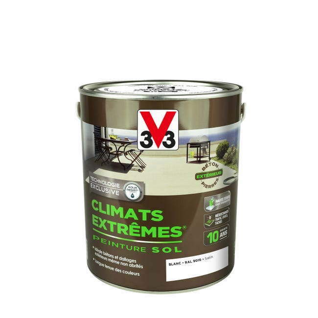 Peinture Sols V33 Climats Extrêmes Satin Blanc pas cher Peinture Sols V33 Climats Extrêmes Satin Blanc pas cher