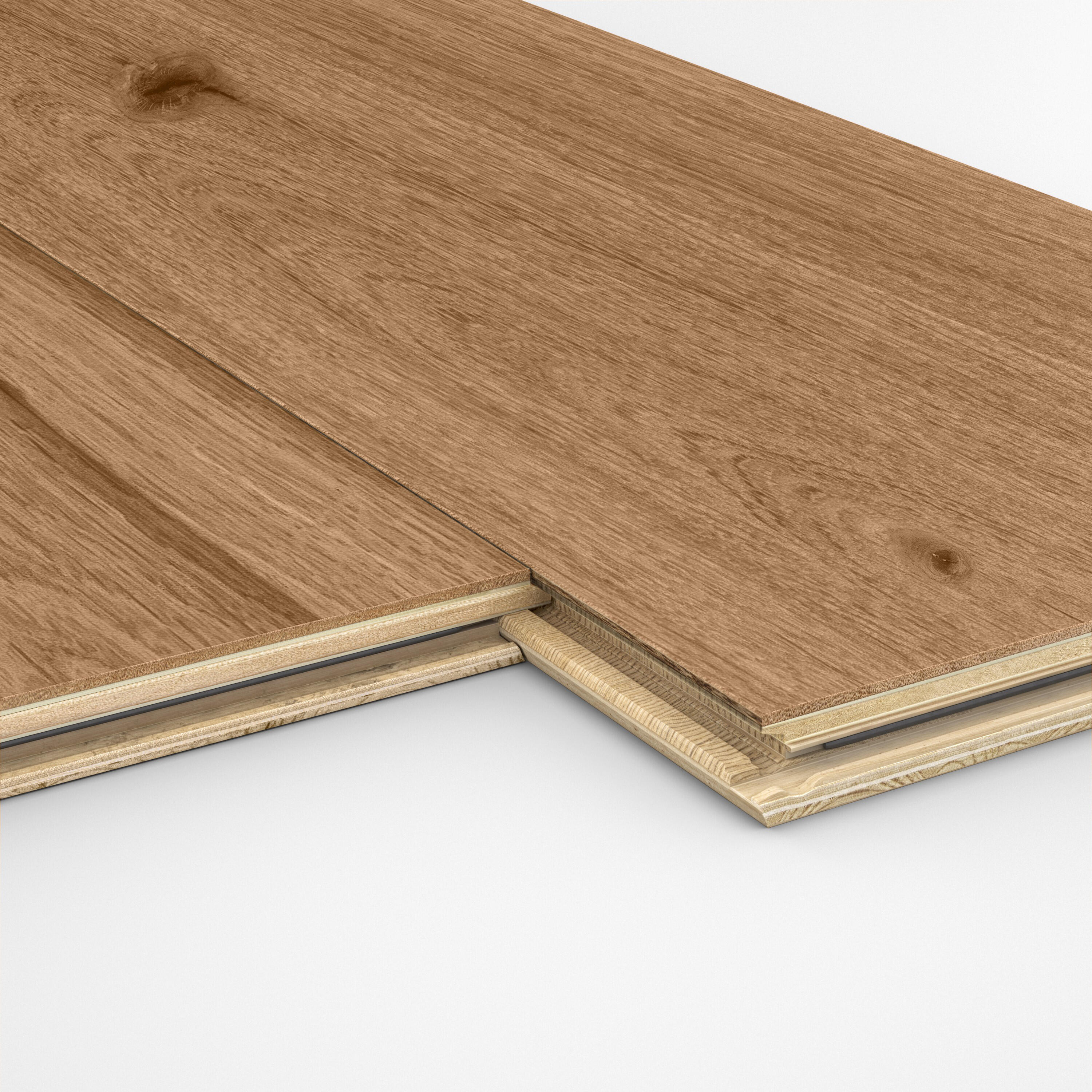 Echantillon Parquet forte chêne blond vitrifié XL - 2