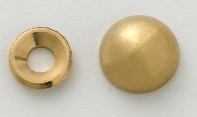 Coprivite Borchia Bombata In Ottone Lucido - Diametro 16 Mm (200 Pezzi)