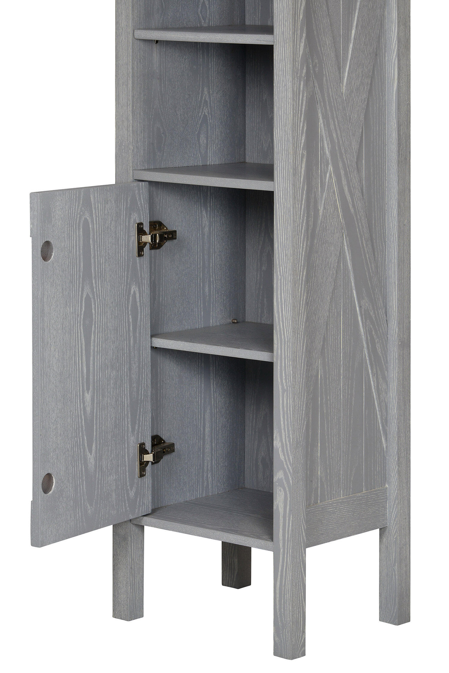Colonne l.40 x H.150 x P.35 cm plaqué frêne grisé Seaside - 3