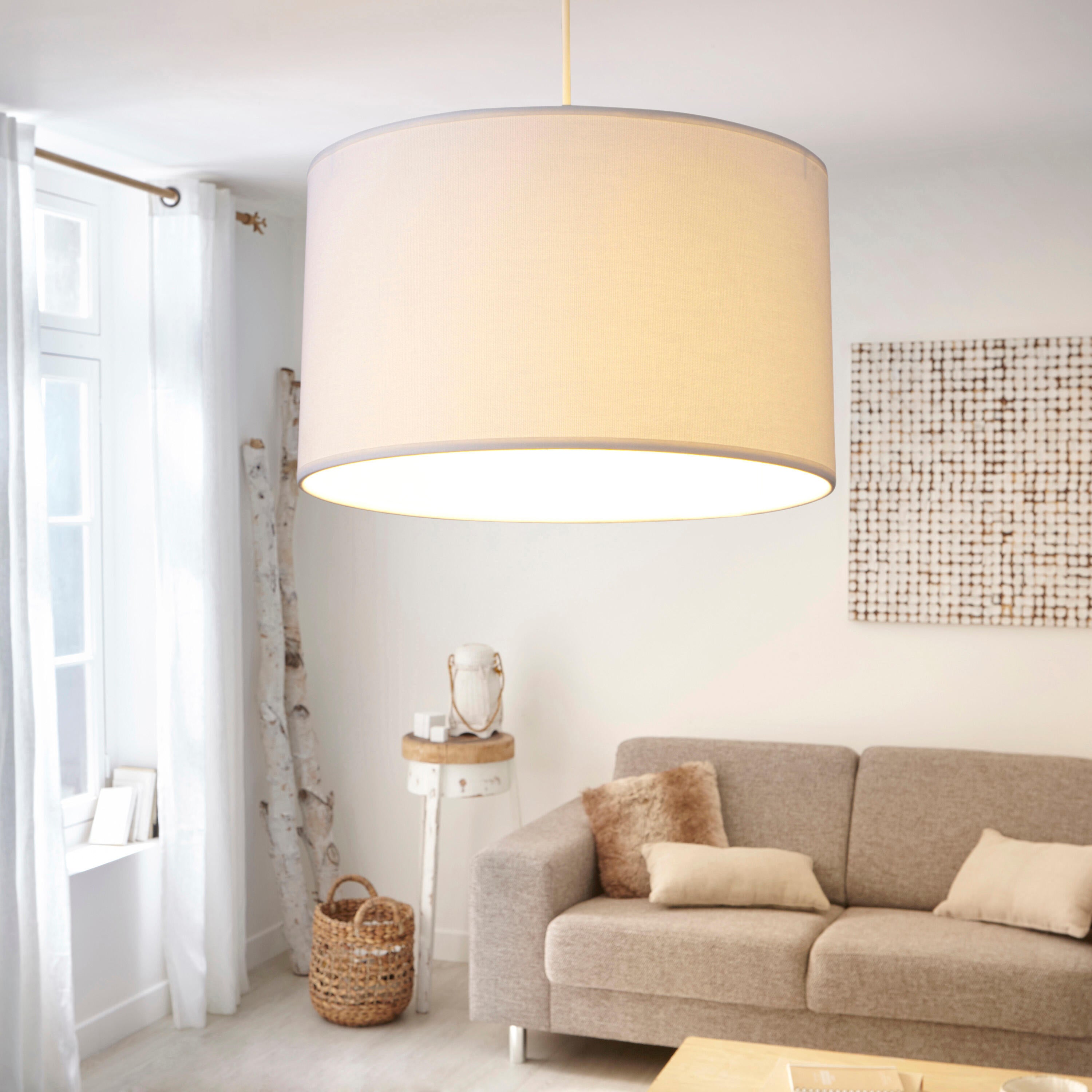 Suspension Natt polyester, blanc, Diam.29 cm, E27 - 4